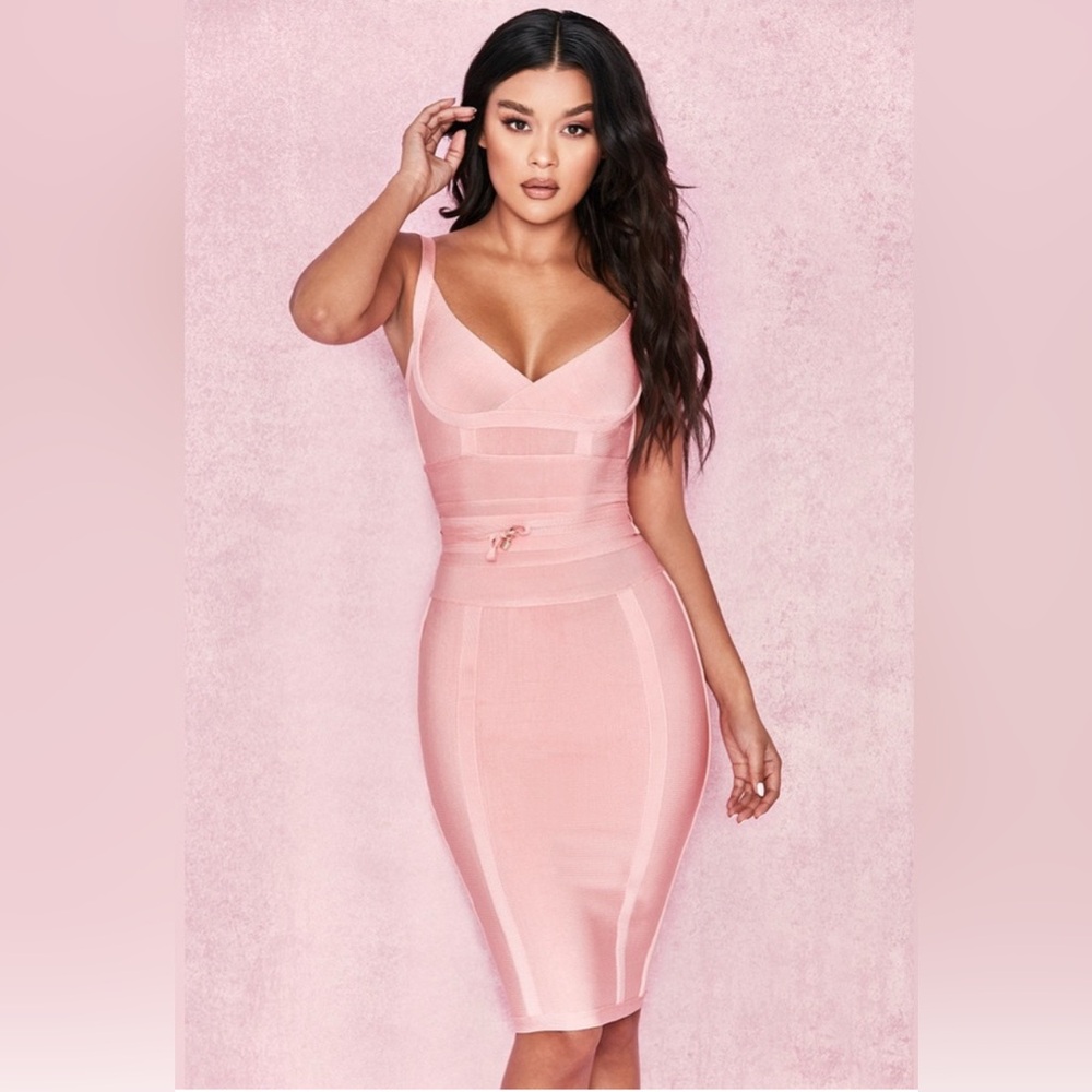 House of CB Belice Pink Bandage Dress Small